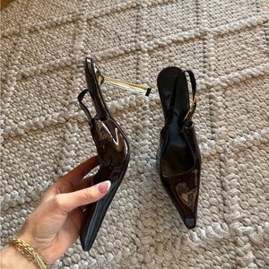 Elegant Black Patent Leather Women's Heels